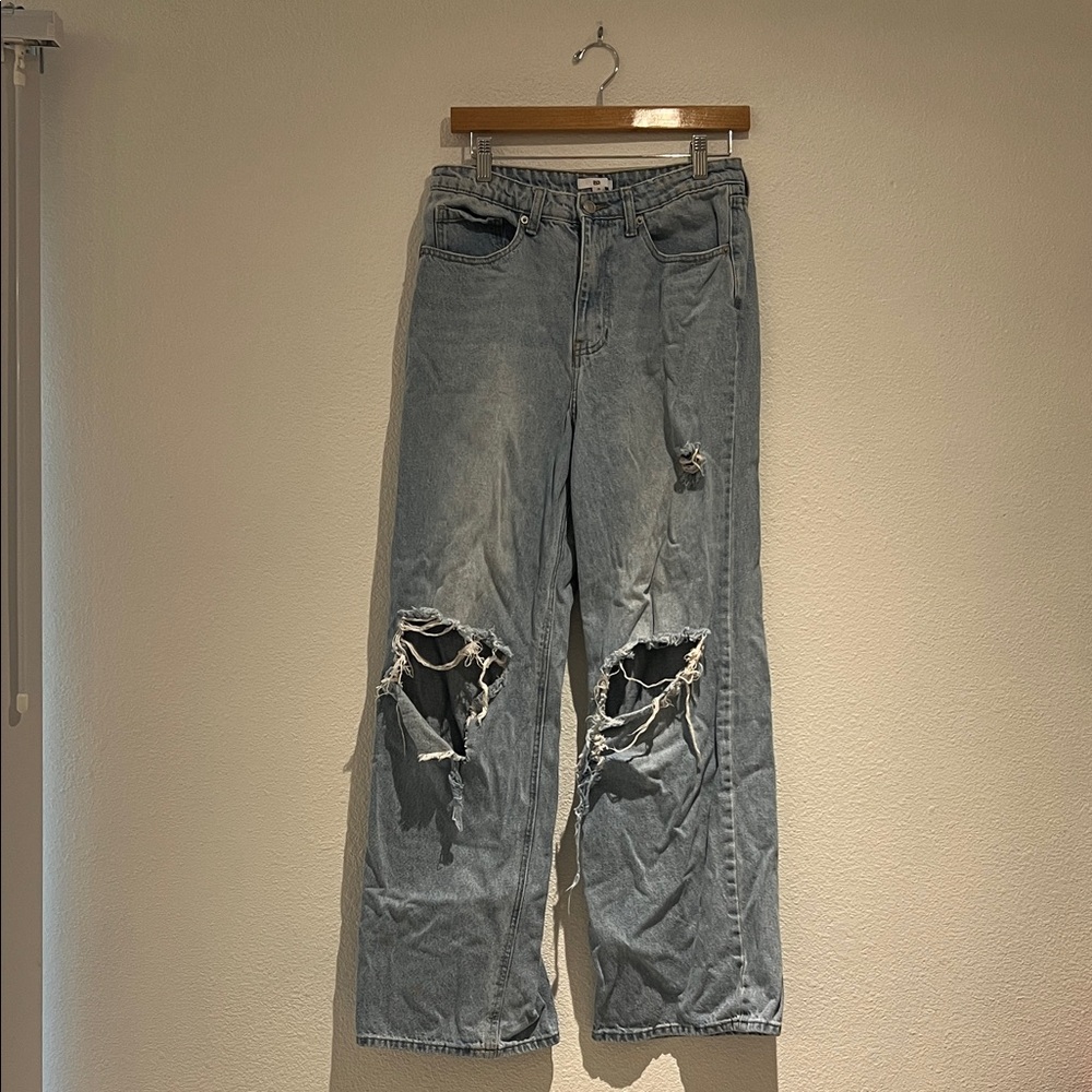BP Casual Blue Ripped Boyfriend Jeans